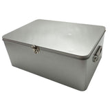 Maxbell Tin Storage Box Decorative Collection Rectangle for Chocolate Jewelry Letter L