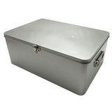 Maxbell Tin Storage Box Decorative Collection Rectangle for Chocolate Jewelry Letter L