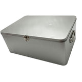 Maxbell Tin Storage Box Decorative Collection Rectangle for Chocolate Jewelry Letter L