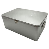 Maxbell Tin Storage Box Decorative Collection Rectangle for Chocolate Jewelry Letter L