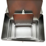 Maxbell Tin Storage Box Decorative Collection Rectangle for Chocolate Jewelry Letter L