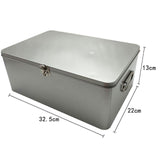 Maxbell Tin Storage Box Decorative Collection Rectangle for Chocolate Jewelry Letter L