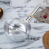 Maxbell Aluminum Yukihira Pot Easy to Clean Sauce Pot for Gas Cooker Home Use Congee 18cm