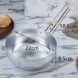Maxbell Aluminum Yukihira Pot Easy to Clean Sauce Pot for Gas Cooker Home Use Congee 22cm