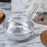 Maxbell Aluminum Yukihira Pot Easy to Clean Sauce Pot for Gas Cooker Home Use Congee 24cm