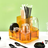 Maxbell Coffee Bar Condiment Rack Coffee Tea Bags Dispenser for Milk Tea Shop Pantry