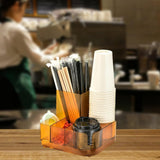 Maxbell Coffee Bar Condiment Rack Coffee Tea Bags Dispenser for Milk Tea Shop Pantry