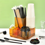 Maxbell Coffee Bar Condiment Rack Coffee Tea Bags Dispenser for Milk Tea Shop Pantry