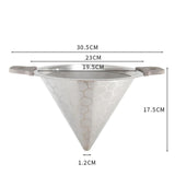 Maxbell V Style Drip Filter Double Handle Stable Pour over Cone for Home Cafe Coffee