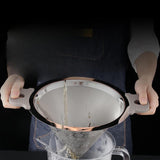 Maxbell V Style Drip Filter Double Handle Stable Pour over Cone for Home Cafe Coffee