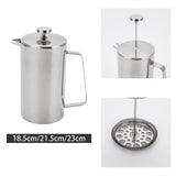 Maxbell Stainless Steel French Press Coffee Kettle for Office Outdoor Camping Travel Small