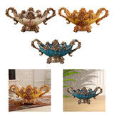 Maxbell Pedestal Fruit Plate Decorative Food Storage Dish with Base for Kitchen Home argent