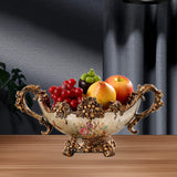 Maxbell Pedestal Fruit Plate Decorative Food Storage Dish with Base for Kitchen Home argent