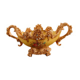 Maxbell Pedestal Fruit Plate Decorative Food Storage Dish with Base for Kitchen Home gold