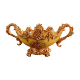 Maxbell Pedestal Fruit Plate Decorative Food Storage Dish with Base for Kitchen Home gold
