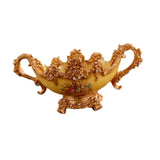 Maxbell Pedestal Fruit Plate Decorative Food Storage Dish with Base for Kitchen Home gold