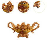 Maxbell Pedestal Fruit Plate Decorative Food Storage Dish with Base for Kitchen Home gold