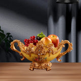 Maxbell Pedestal Fruit Plate Decorative Food Storage Dish with Base for Kitchen Home gold