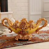 Maxbell Pedestal Fruit Plate Decorative Food Storage Dish with Base for Kitchen Home gold