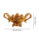 Maxbell Pedestal Fruit Plate Decorative Food Storage Dish with Base for Kitchen Home gold