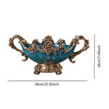 Maxbell Pedestal Fruit Plate Decorative Food Storage Dish with Base for Kitchen Home blue