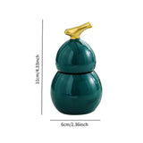 Maxbell Toothpick Holder Dispenser Cotton Swab Jar for Kitchen Home Bathroom Shelves green