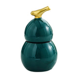 Maxbell Toothpick Holder Dispenser Cotton Swab Jar for Kitchen Home Bathroom Shelves green