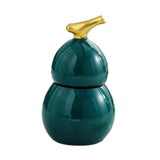 Maxbell Toothpick Holder Dispenser Cotton Swab Jar for Kitchen Home Bathroom Shelves green