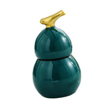 Maxbell Toothpick Holder Dispenser Cotton Swab Jar for Kitchen Home Bathroom Shelves green