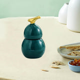 Maxbell Toothpick Holder Dispenser Cotton Swab Jar for Kitchen Home Bathroom Shelves green