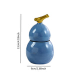 Maxbell Toothpick Holder Dispenser Cotton Swab Jar for Kitchen Home Bathroom Shelves blue