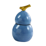 Maxbell Toothpick Holder Dispenser Cotton Swab Jar for Kitchen Home Bathroom Shelves blue