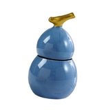 Maxbell Toothpick Holder Dispenser Cotton Swab Jar for Kitchen Home Bathroom Shelves blue