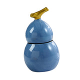 Maxbell Toothpick Holder Dispenser Cotton Swab Jar for Kitchen Home Bathroom Shelves blue