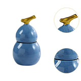 Maxbell Toothpick Holder Dispenser Cotton Swab Jar for Kitchen Home Bathroom Shelves blue