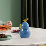 Maxbell Toothpick Holder Dispenser Cotton Swab Jar for Kitchen Home Bathroom Shelves blue