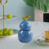 Maxbell Toothpick Holder Dispenser Cotton Swab Jar for Kitchen Home Bathroom Shelves blue
