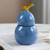Maxbell Toothpick Holder Dispenser Cotton Swab Jar for Kitchen Home Bathroom Shelves blue