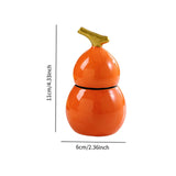 Maxbell Toothpick Holder Dispenser Cotton Swab Jar for Kitchen Home Bathroom Shelves orange