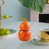 Maxbell Toothpick Holder Dispenser Cotton Swab Jar for Kitchen Home Bathroom Shelves orange