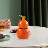 Maxbell Toothpick Holder Dispenser Cotton Swab Jar for Kitchen Home Bathroom Shelves orange