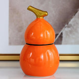 Maxbell Toothpick Holder Dispenser Cotton Swab Jar for Kitchen Home Bathroom Shelves orange
