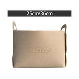 Maxbell Pet Toy Storage Box Large Felt Storage Basket for Clothing Dog Coats Blanket M