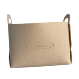 Maxbell Pet Toy Storage Box Large Felt Storage Basket for Clothing Dog Coats Blanket M