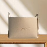 Maxbell Pet Toy Storage Box Large Felt Storage Basket for Clothing Dog Coats Blanket M