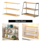 Maxbell 3 Tier Coffee Mug Holder Multifunctional Mug Shelf for Cups Condiments Bowls white S