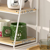 Maxbell 3 Tier Coffee Mug Holder Multifunctional Mug Shelf for Cups Condiments Bowls white S