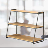 Maxbell 3 Tier Coffee Mug Holder Multifunctional Mug Shelf for Cups Condiments Bowls black S