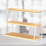 Maxbell 3 Tier Coffee Mug Holder Multifunctional Mug Shelf for Cups Condiments Bowls white L
