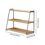 Maxbell 3 Tier Coffee Mug Holder Multifunctional Mug Shelf for Cups Condiments Bowls black L